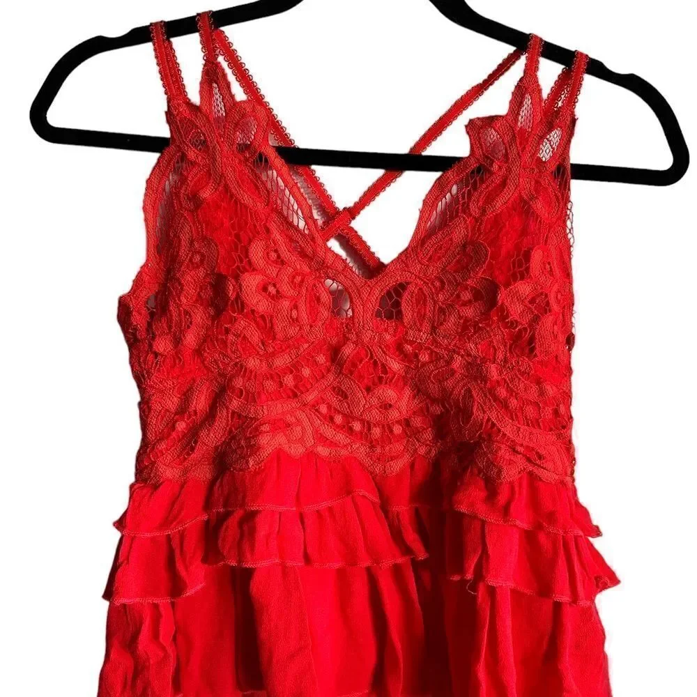 NWT - Women’s Red Bralette Tank Top - Size Small